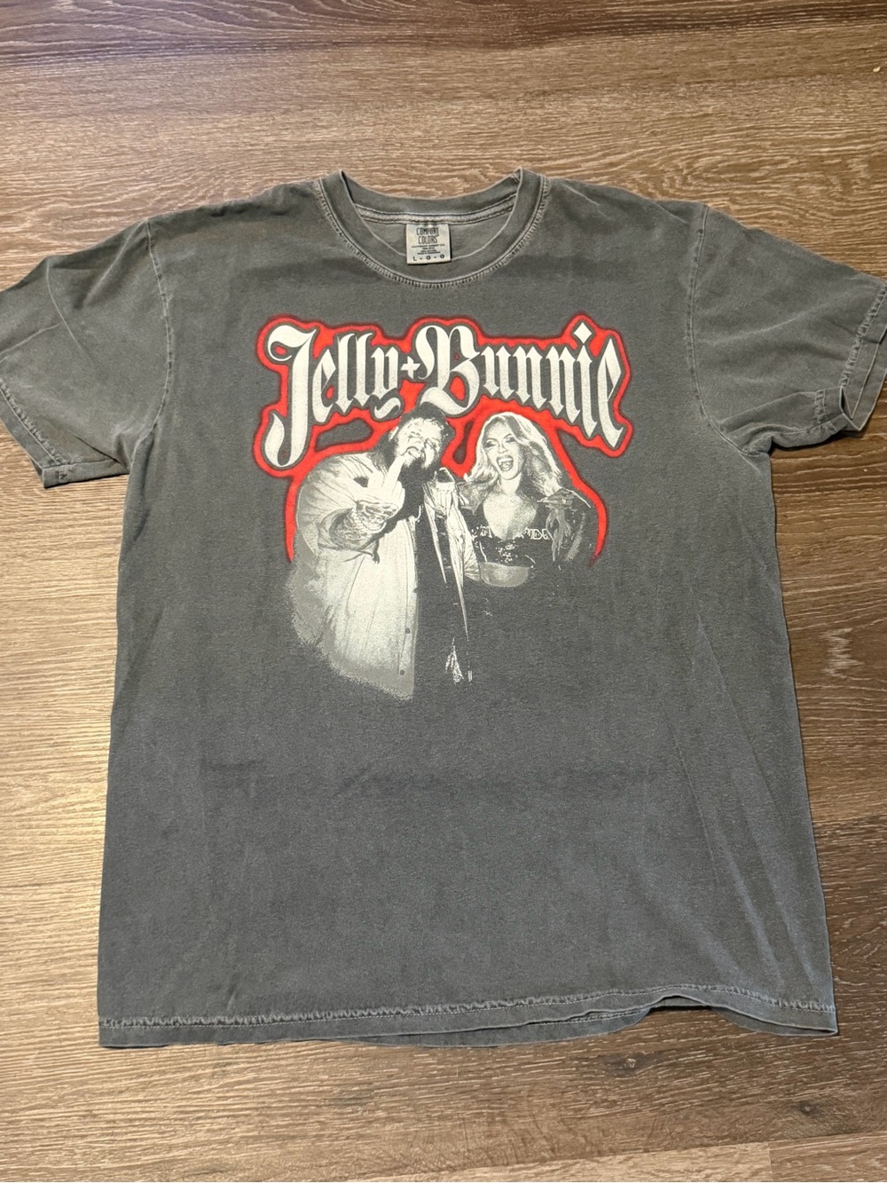 Jelly Roll & Bunnie XO Backroad Baptism Tour 2023 T-Shirt Large Comfort Colors